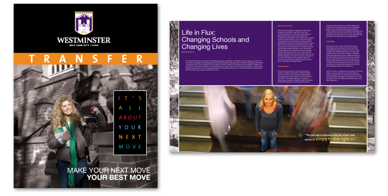 Cover and spread layout from Westminster Transfer publication